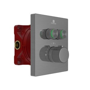 Смеситель встраиваемый Vincea Inspire для душа 2-х функциональный Вороненая сталь