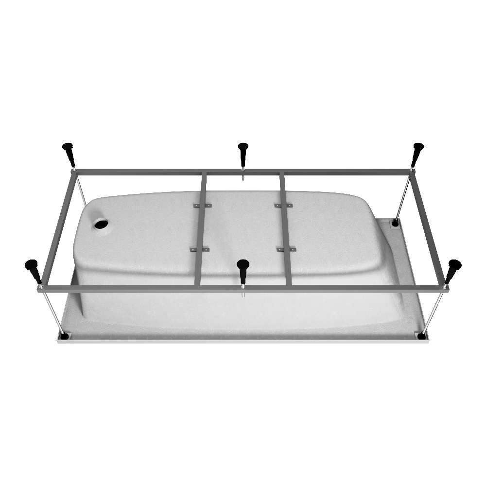 Ванна акриловая Vincea VBT-2S 180х180 с каркасом Белый глянцевый — изображение 5