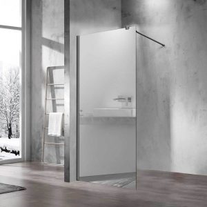 Душевая перегородка Vincea Walk-In Вороненая сталь / Зеркальное