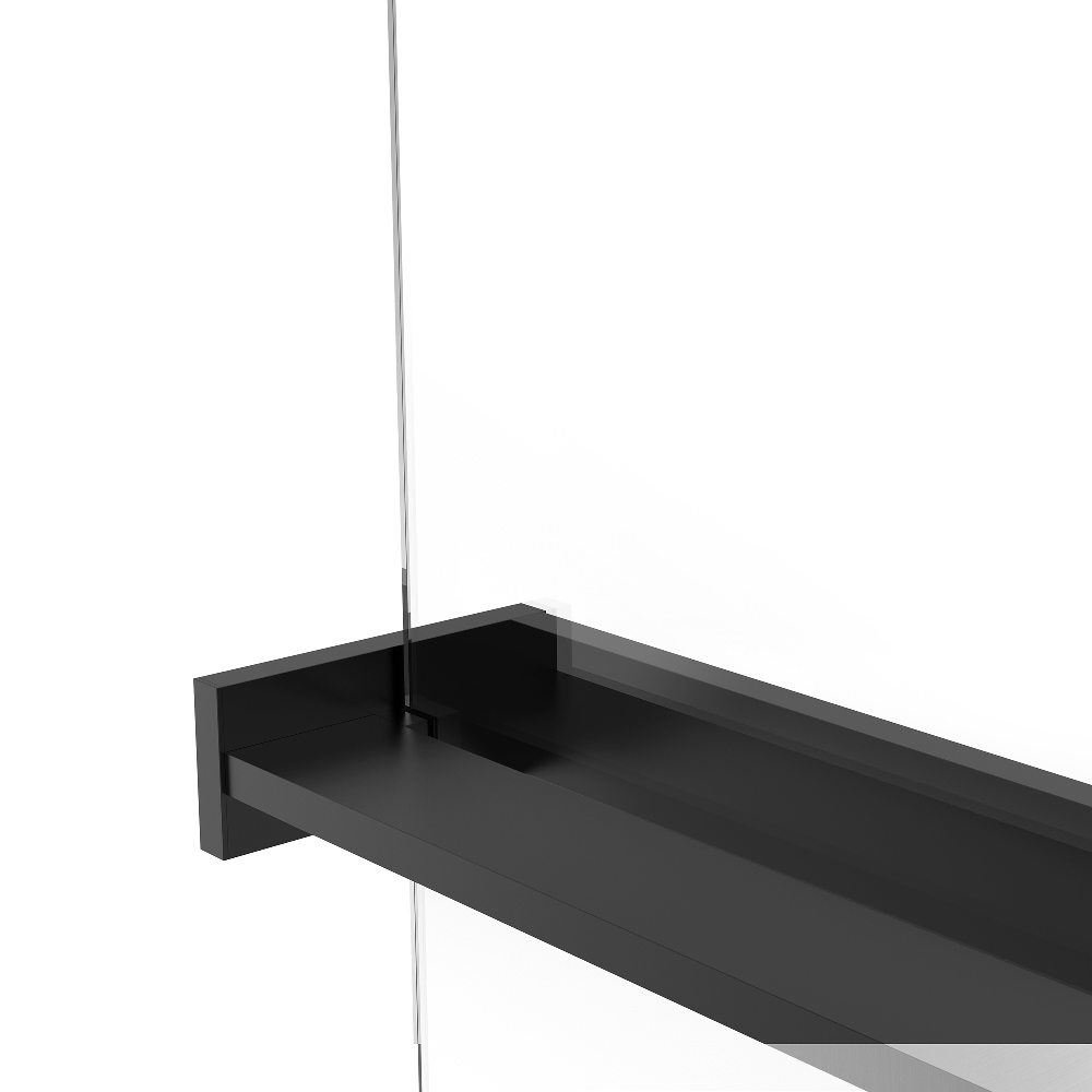 Душевая перегородка Vincea Walk-In Черный / Зеркальное — изображение 4