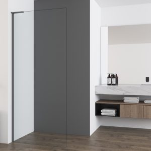 Душевая перегородка Vincea Walk-In Вороненая сталь / Прозрачное