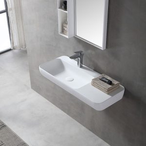 Раковина подвесная Vincea Solid Surface 90 Белый матовый